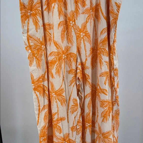 Future Collective with Alani Noelle Women's Wide Leg Relaxed Palm Tree linen 1X - Picture 8 of 13